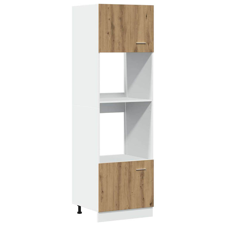 Mikrowellenschrank Artisan-Eiche 60X57X207 Cm Holzwerkstoff Eiche Handwerklich