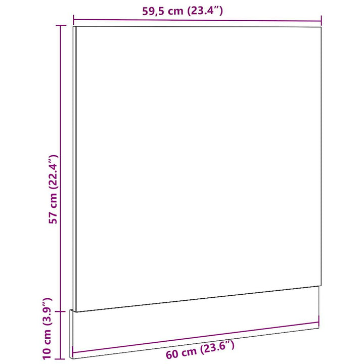 Geschirrspülerblende -Optik 60X1,5X67 Cm Holzwerkstoff Altholz