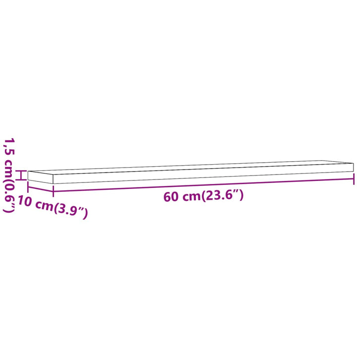 Regalböden 4 Stk. -Optik 60X10X1,5 Cm Altholz