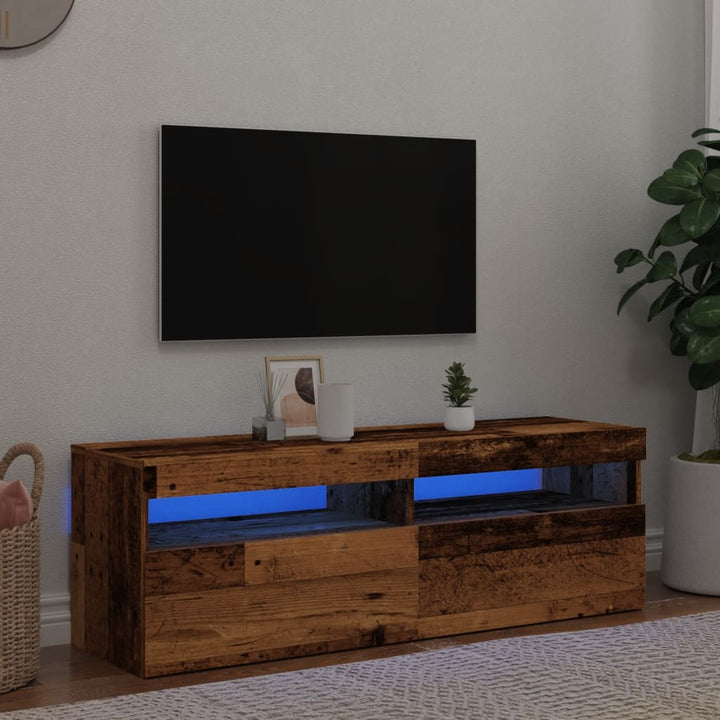 Tv-Schrank Mit Led-Leuchten 120X35X40 Cm