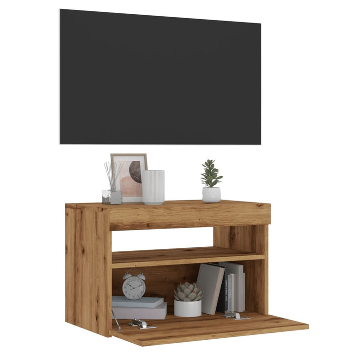 Tv-Schrank Mit Led-Leuchten 120X35X40 Cm