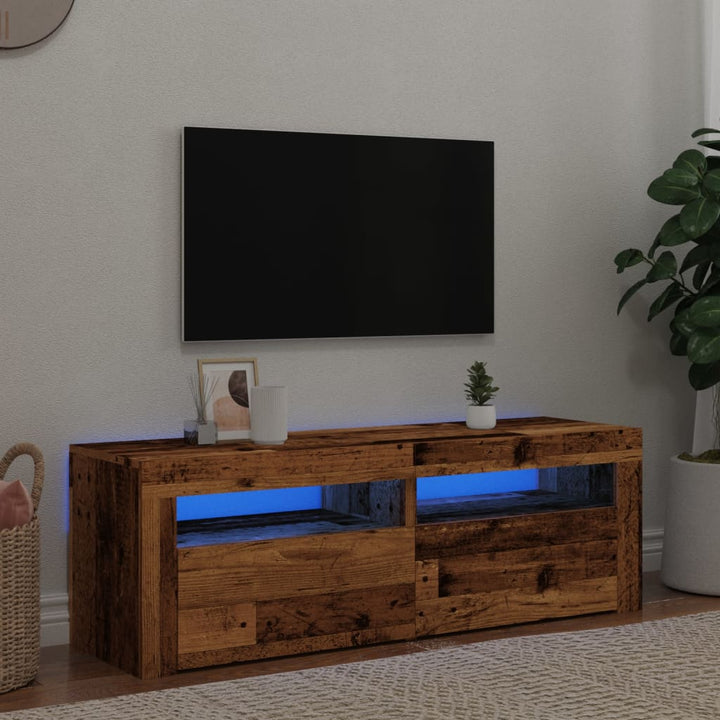 Tv-Schrank Mit Led-Leuchten 120X35X40 Cm