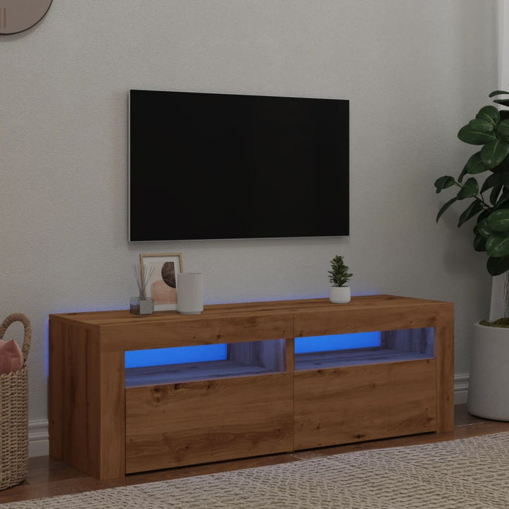 Tv-Schrank Mit Led-Leuchten 120X35X40 Cm