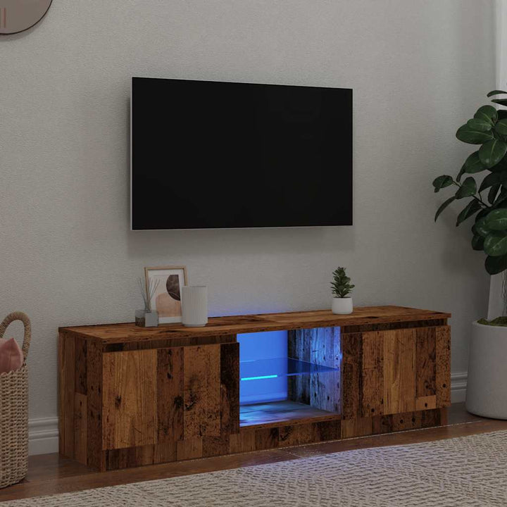 Tv-Schrank Mit Led-Leuchten 120X30X35,5 Cm