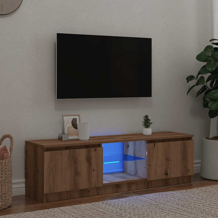 Tv-Schrank Mit Led-Leuchten 120X30X35,5 Cm