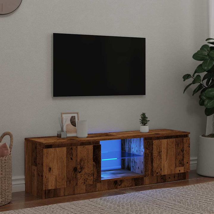 Tv-Schrank Mit Led-Leuchten 120X30X35,5 Cm