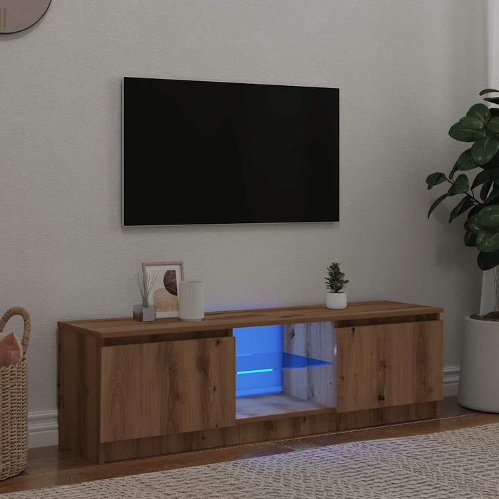 Tv-Schrank Mit Led-Leuchten 120X30X35,5 Cm