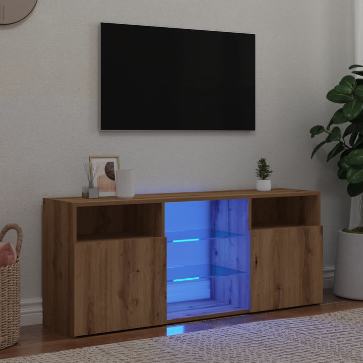 Tv-Schrank Mit Led-Leuchten 120X30X50 Cm