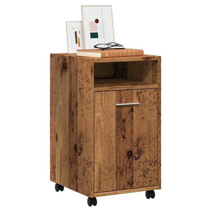 Beistellschrank Mit Rollen 33X38X60 Cm Holzwerkstoff