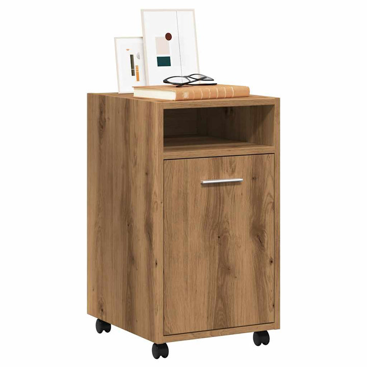 Beistellschrank Mit Rollen 33X38X60 Cm Holzwerkstoff