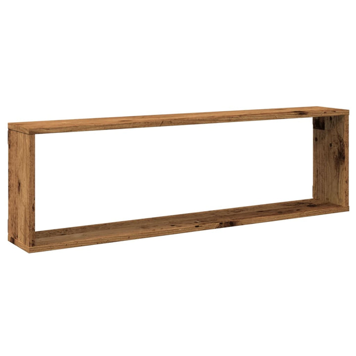 Würfel-Wandregale 4 Stk. -Optik 100X15X30 Holzwerkstoff Altholz