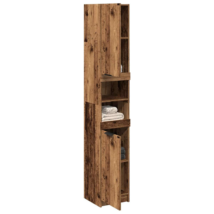 Badschrank 32X34X188,5 Cm Holzwerkstoff