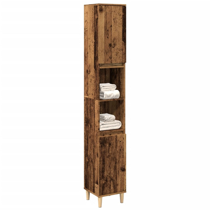 Badschrank 30X30X190 Cm Holzwerkstoff