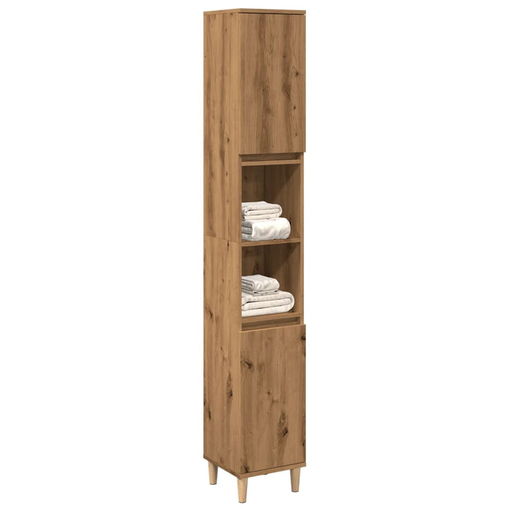 Badschrank 30X30X190 Cm Holzwerkstoff