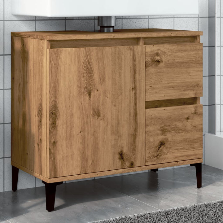 Badschrank 65X33X60 Cm Holzwerkstoff