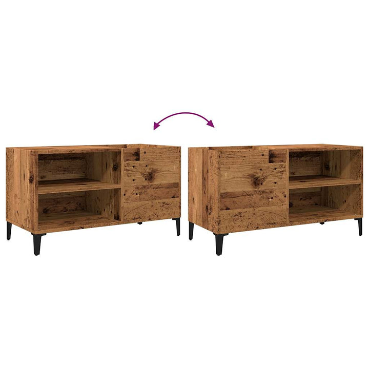 Plattenschrank Altholz-Optik 84,5X38X48 Cm Holzwerkstoff Dunkelbraun