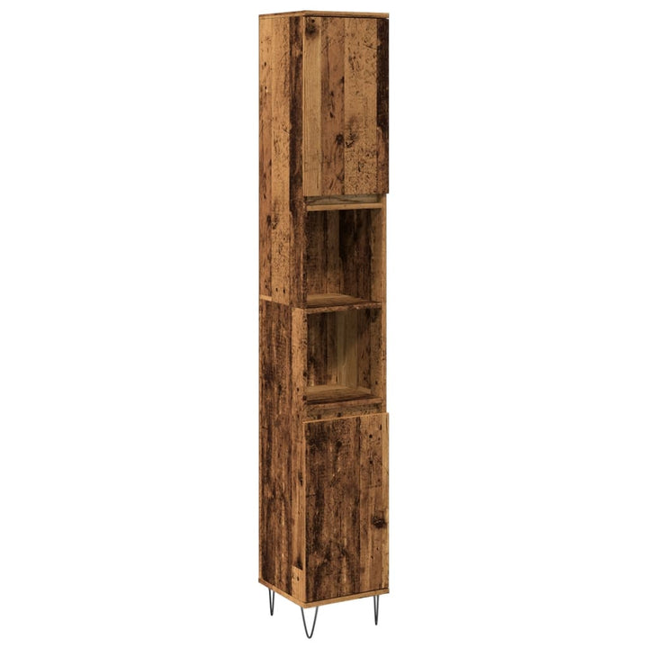 Badschrank -Optik 30X30X190 Cm Holzwerkstoff