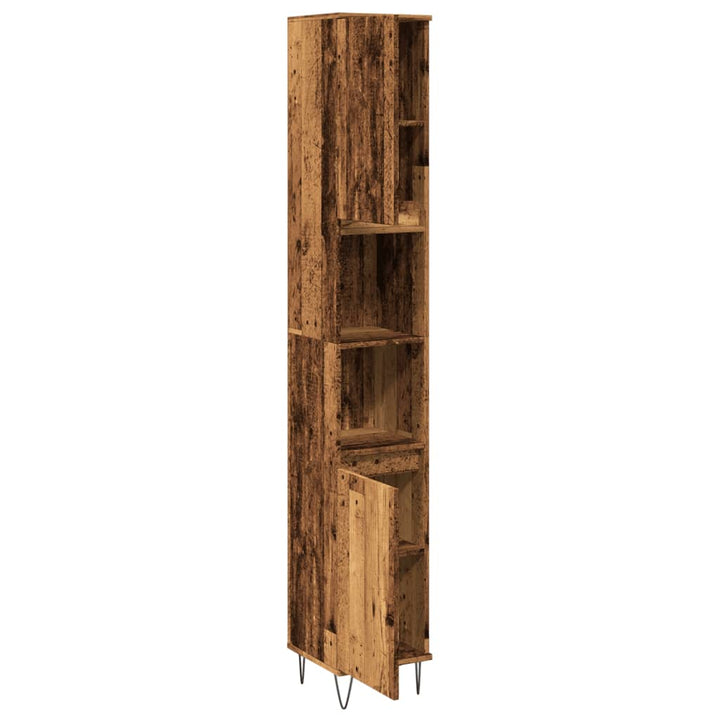 Badschrank -Optik 30X30X190 Cm Holzwerkstoff