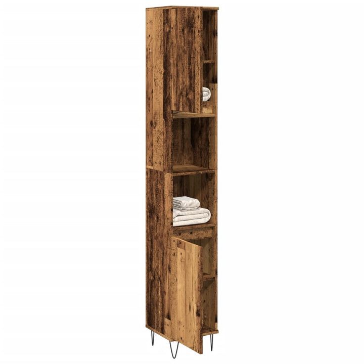 Badschrank -Optik 30X30X190 Cm Holzwerkstoff