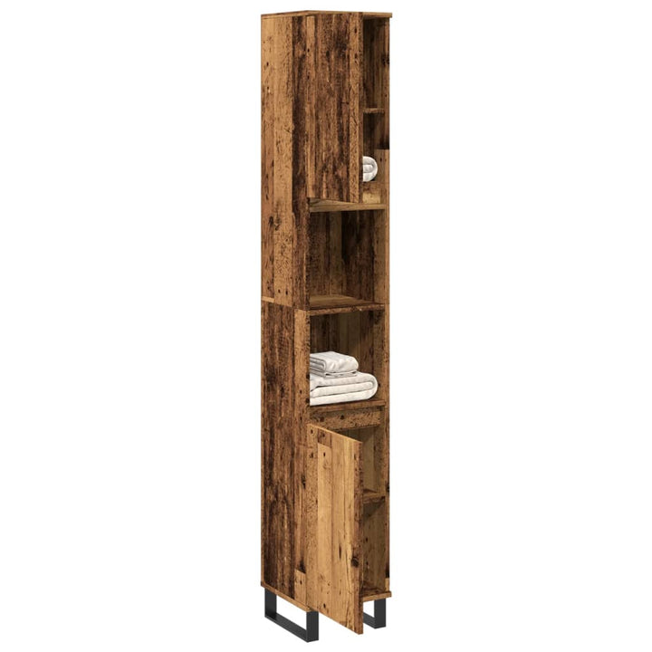 Badschrank 30X30X190 Cm Holzwerkstoff