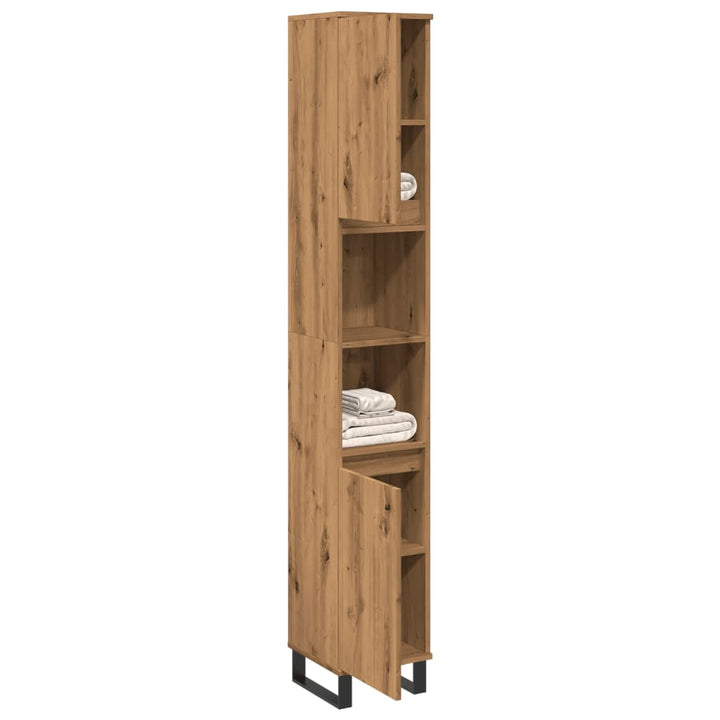 Badschrank 30X30X190 Cm Holzwerkstoff