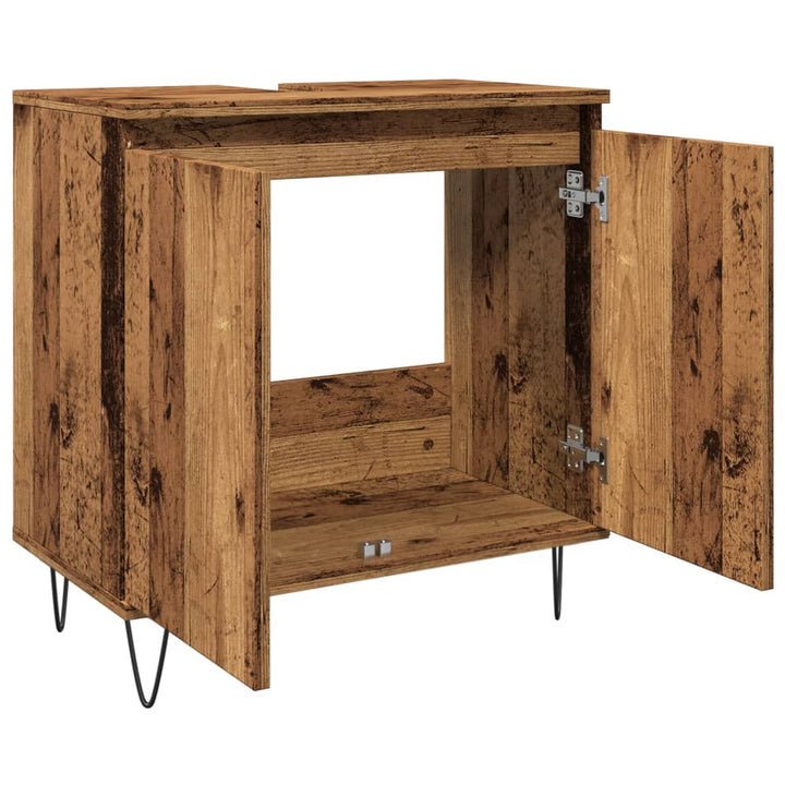 Badschrank -Optik 58X33X60 Cm Holzwerkstoff