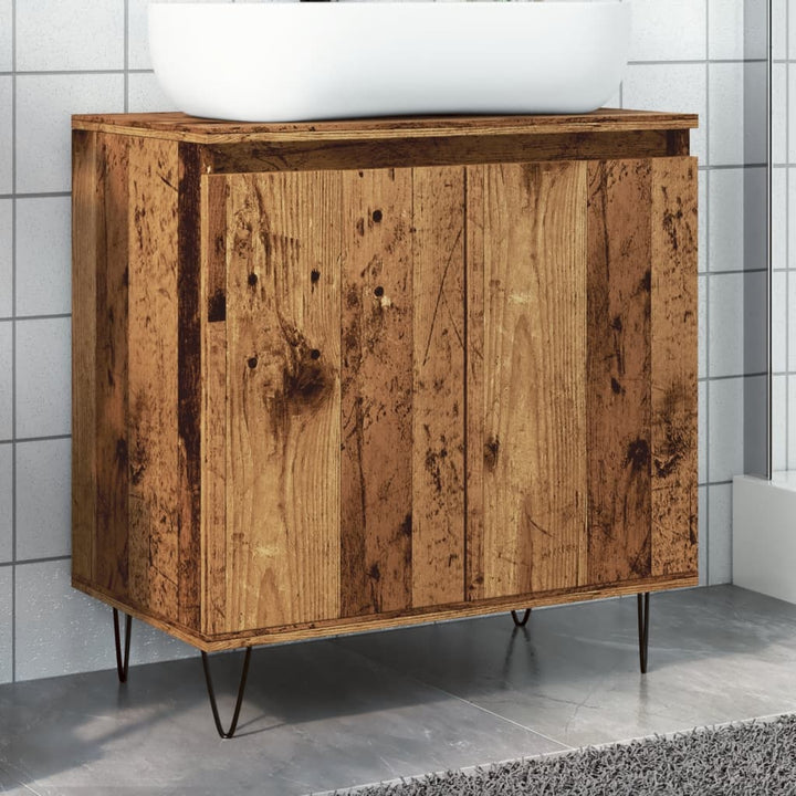 Badschrank -Optik 58X33X60 Cm Holzwerkstoff