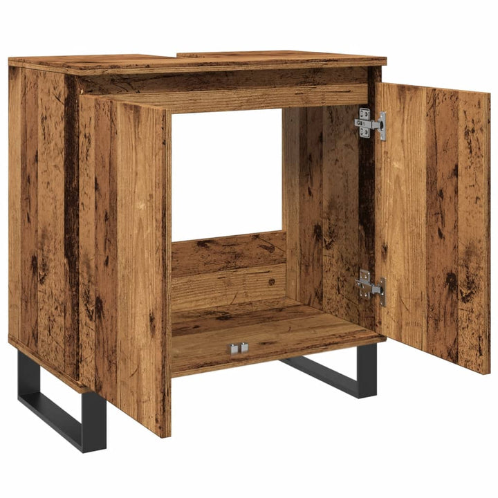 Badschrank -Optik 58X33X60 Cm Holzwerkstoff