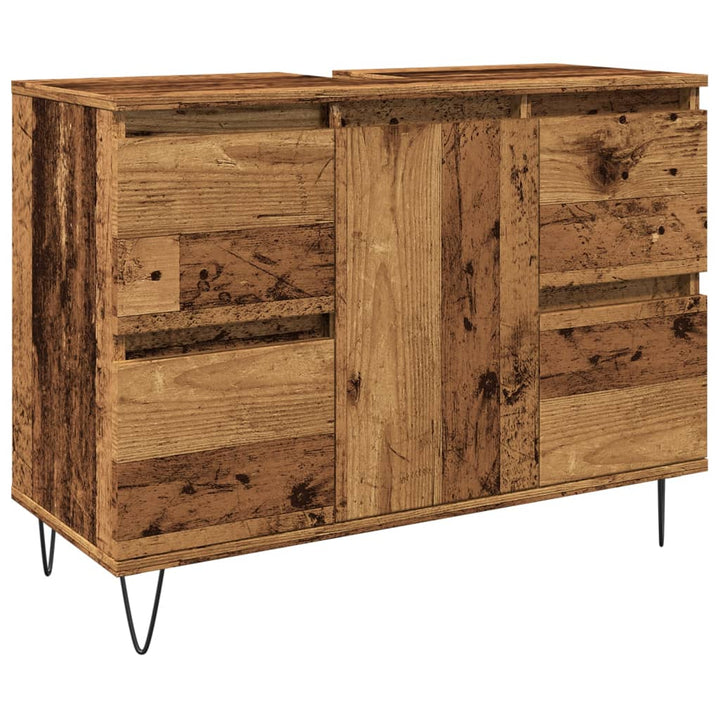 Badschrank -Optik 80X33X60 Cm Holzwerkstoff