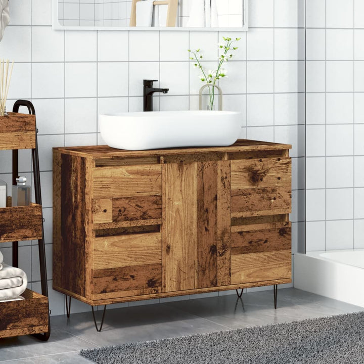 Badschrank -Optik 80X33X60 Cm Holzwerkstoff