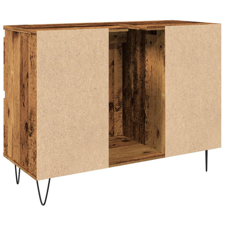 Badschrank -Optik 80X33X60 Cm Holzwerkstoff