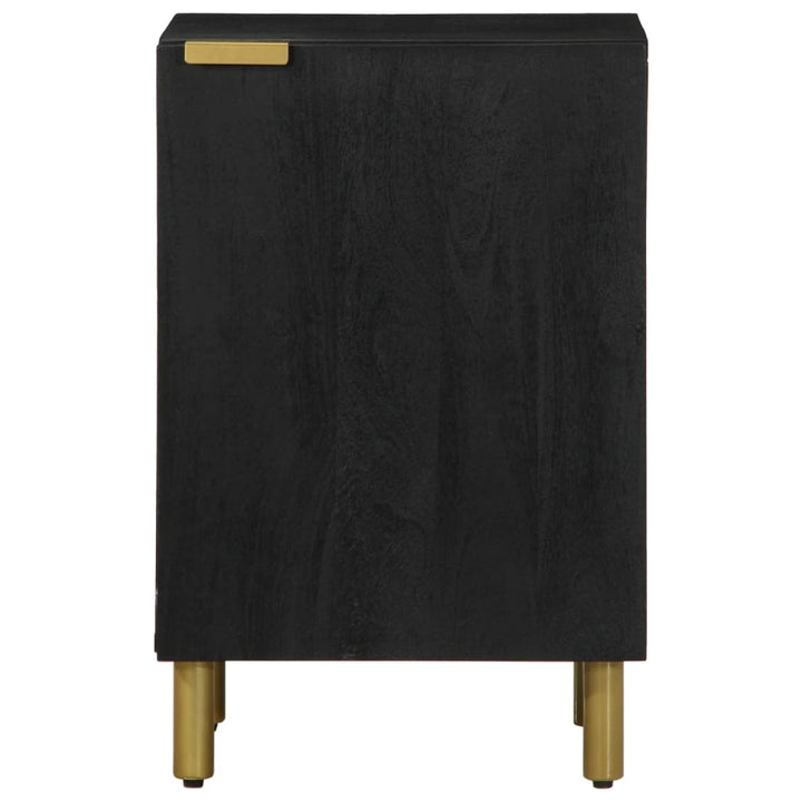 Badschrank Schwarz 38X33X58 Cm Holzwerkstoff