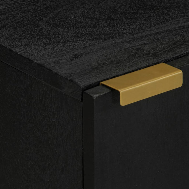 Badschrank Schwarz 38X33X58 Cm Holzwerkstoff