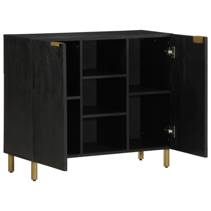 Sideboard Schwarz 90X35X75 Cm Holzwerkstoff