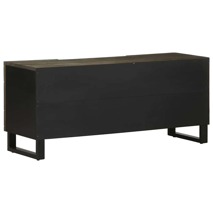 Tv-Schrank Schwarz 105X33X46 Cm Massivholz Mango