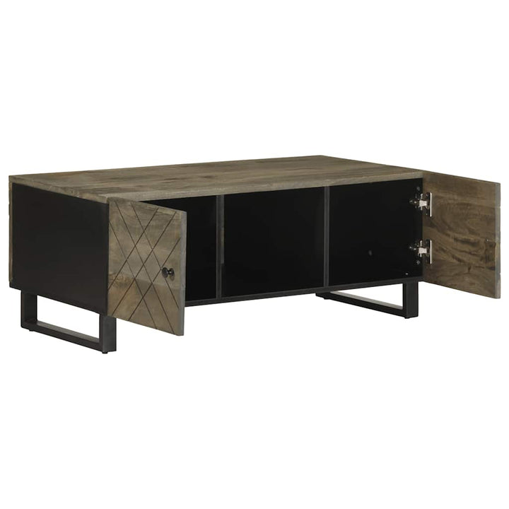 Couchtisch Schwarz 100X54X40 Cm Massivholz Mango