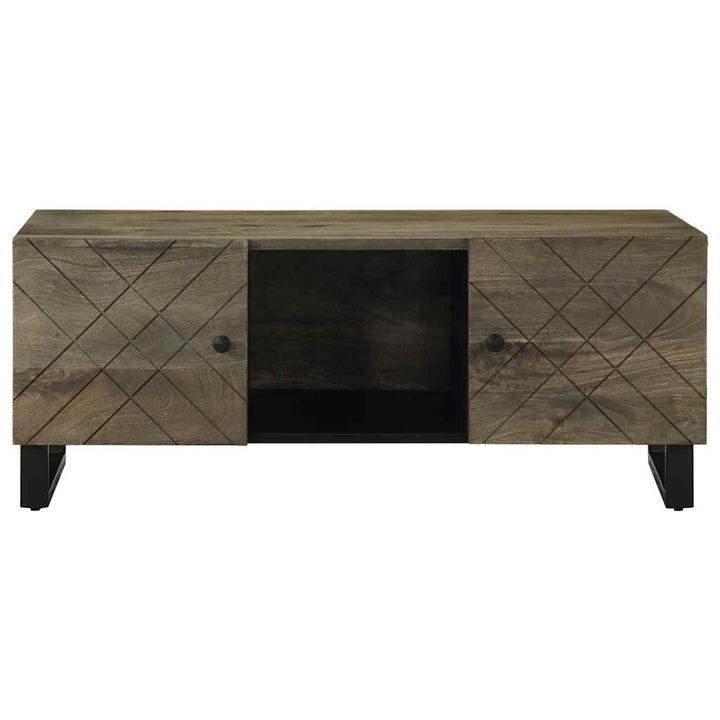 Couchtisch Schwarz 100X54X40 Cm Massivholz Mango