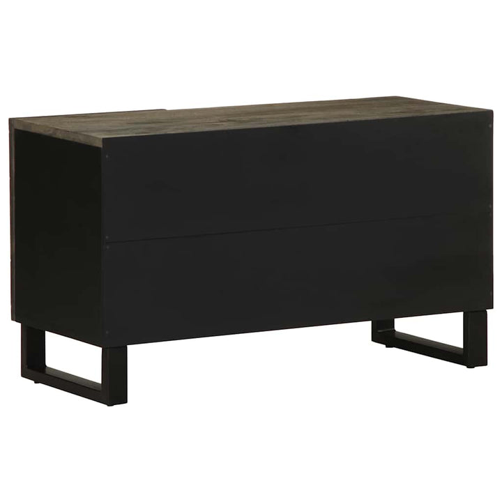 Tv-Schrank 80X33X46 Cm Massivholz Mango Weiß