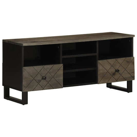 Tv-Schrank 100X33X46 Cm Massivholz Mango Weiß