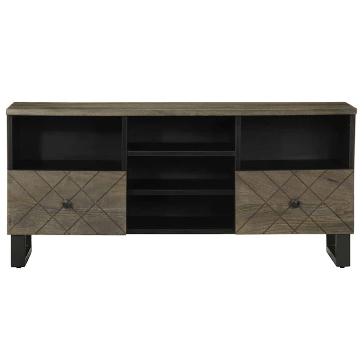 Tv-Schrank 100X33X46 Cm Massivholz Mango Weiß