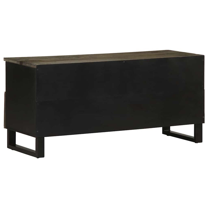 Tv-Schrank 100X33X46 Cm Massivholz Mango Weiß