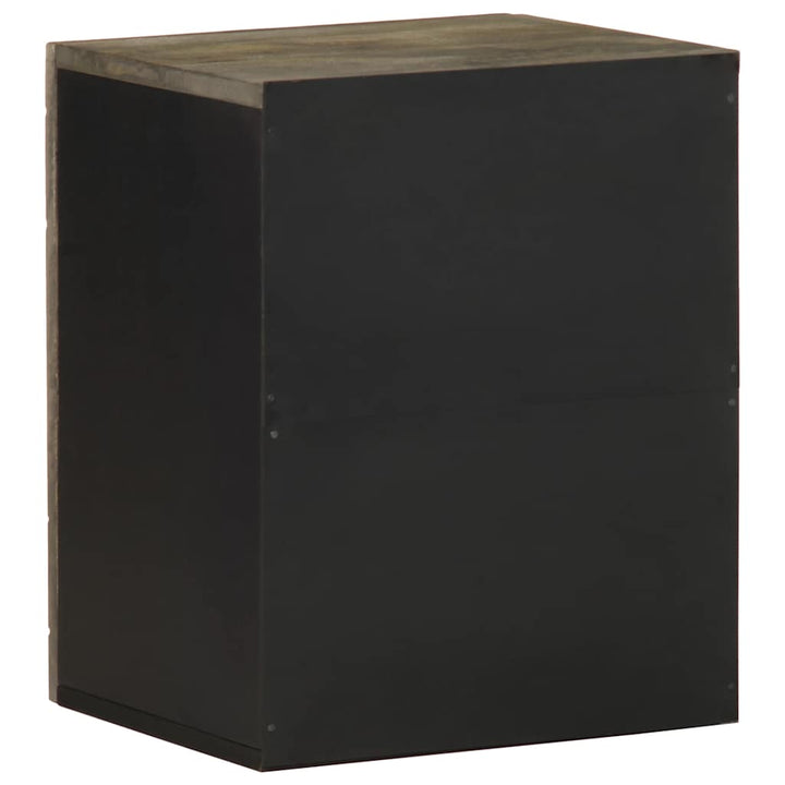 Bad-Wandschrank Schwarz 38X33X48 Cm Massivholz Mango