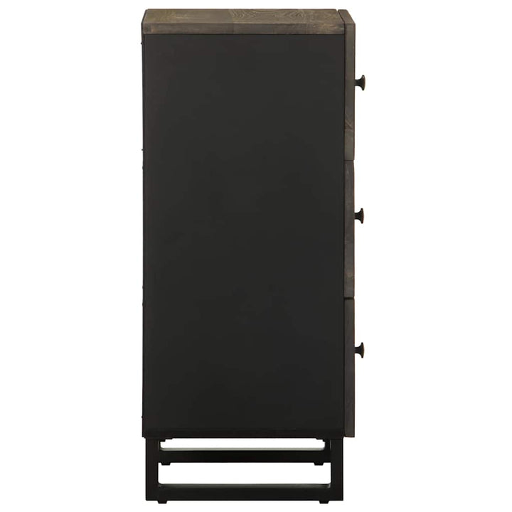 Sideboard Schwarz 40X33X75 Cm Massivholz Mango