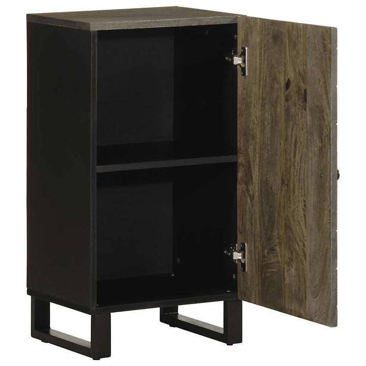 Sideboard Schwarz 40X33X75 Cm Massivholz Mango