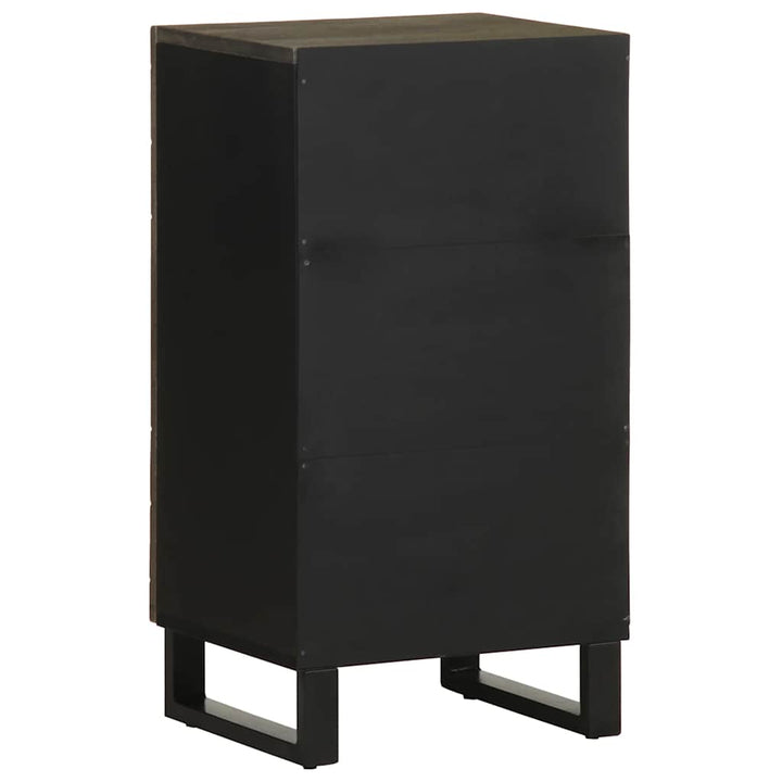 Sideboard Schwarz 40X33X75 Cm Massivholz Mango