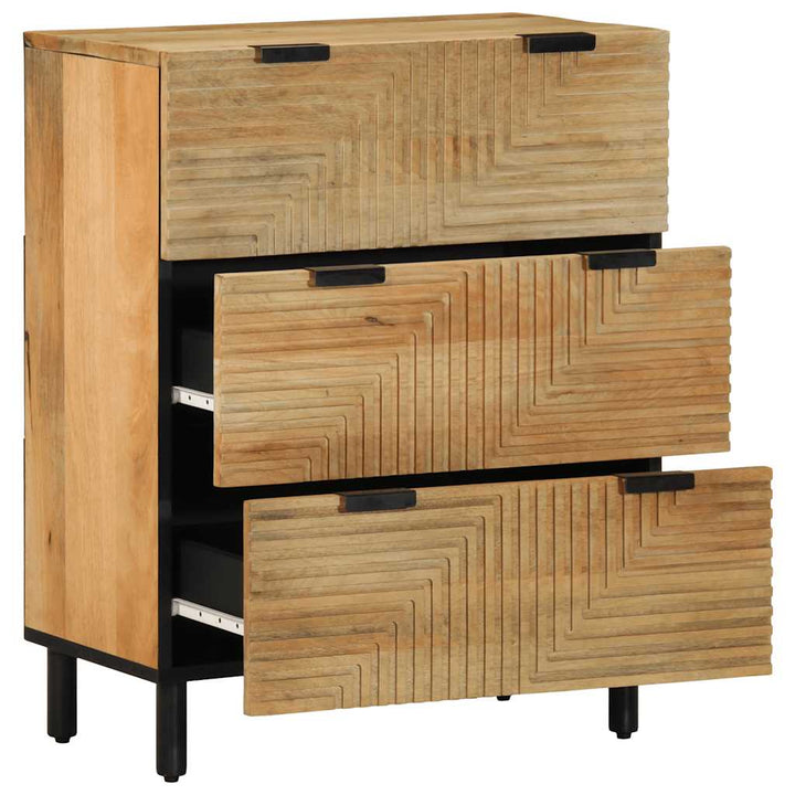 Sideboard 60X33X75 Cm Massivholz Mango