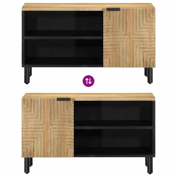 Tv-Schrank 80X31,5X46 Cm Massivholz Mango