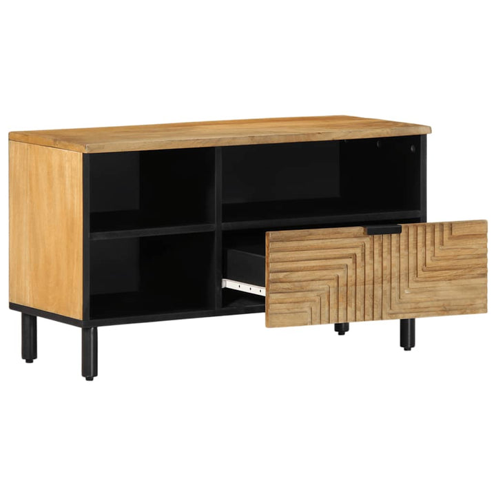 Tv-Schrank 80X33X46 Cm Massivholz Mango