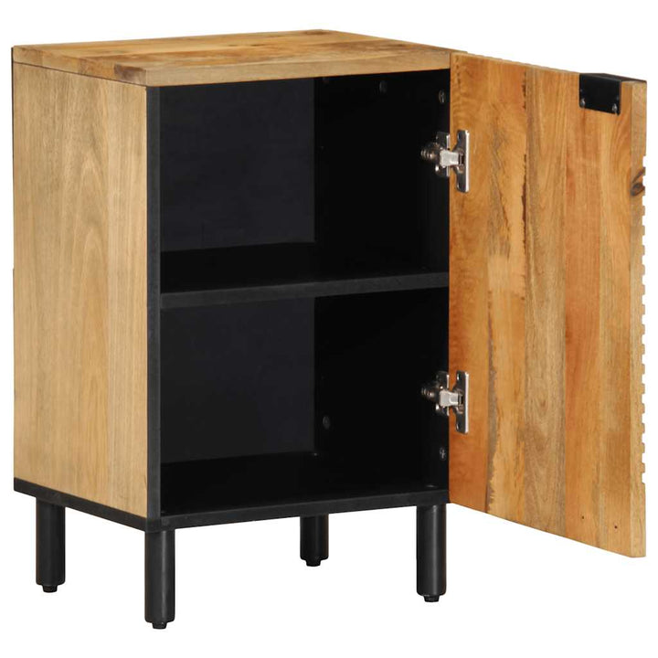 Badschrank Braun 38X33,5X58 Cm Massivholz Mango