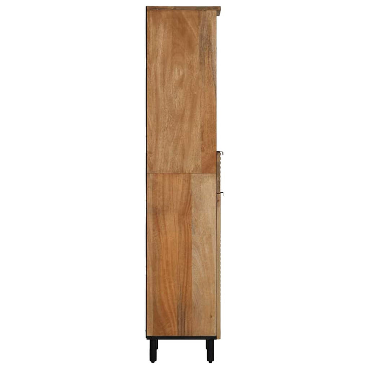 Badschrank Braun 38X33X160 Cm Massivholz Mango